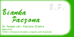 bianka paczona business card